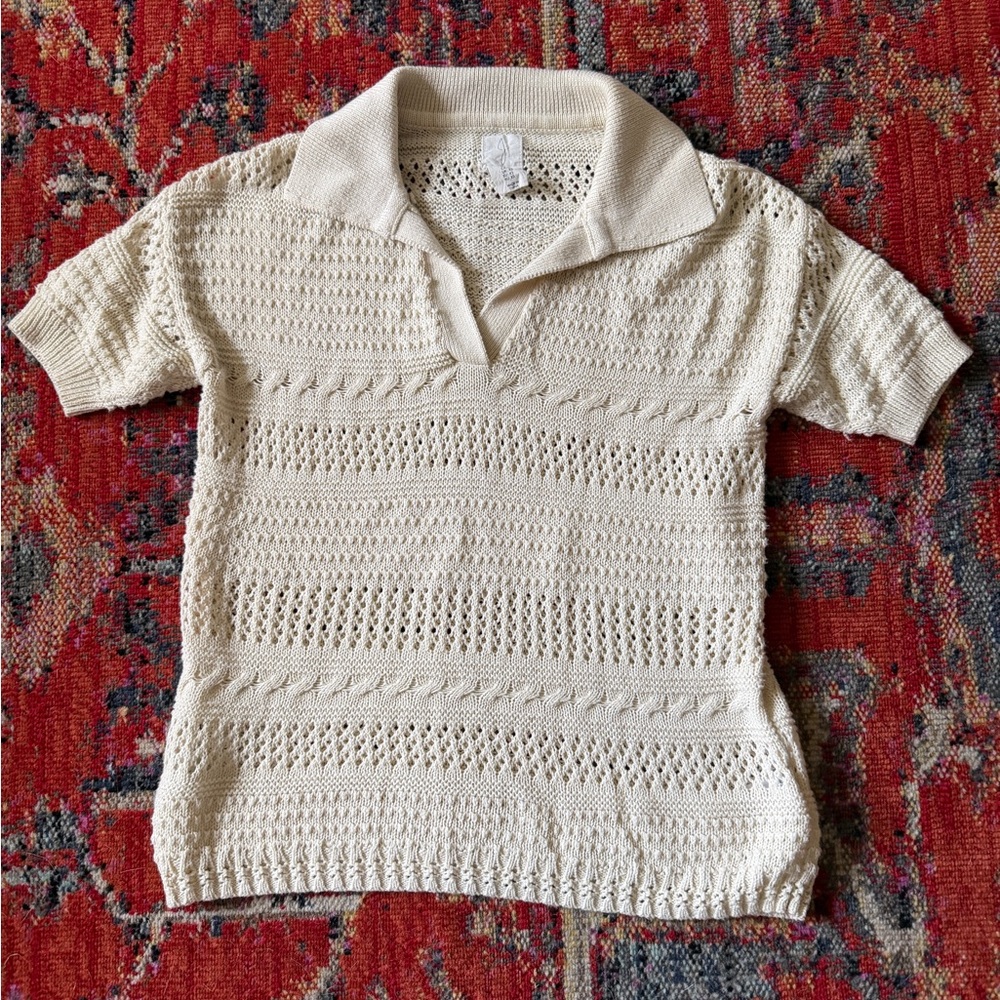 Joie Knit Crochet Polo - Picture 2 of 6